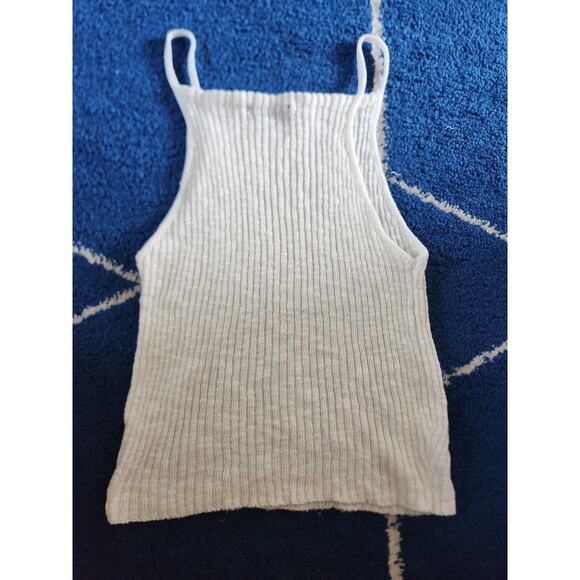 Women's Basic White Stretchy Tank Top M - Picture 2 of 6